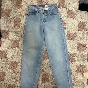 Eddie Bauer Light Blue Loose Fit Button - Fly Boyfriend Jeans
